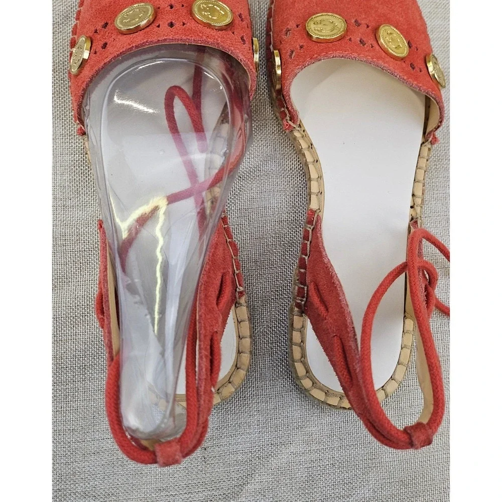 C‎ Wonder Michaela Red Suede Espadrille Sandal Ankle Tie MICHAELA DIAQ Womens 6M